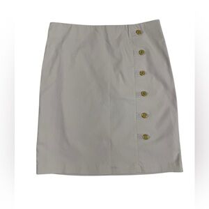 J.McLaughlin Womens Skirt Sz 8 Beige Neutral Straight Pencil Classic Workwear